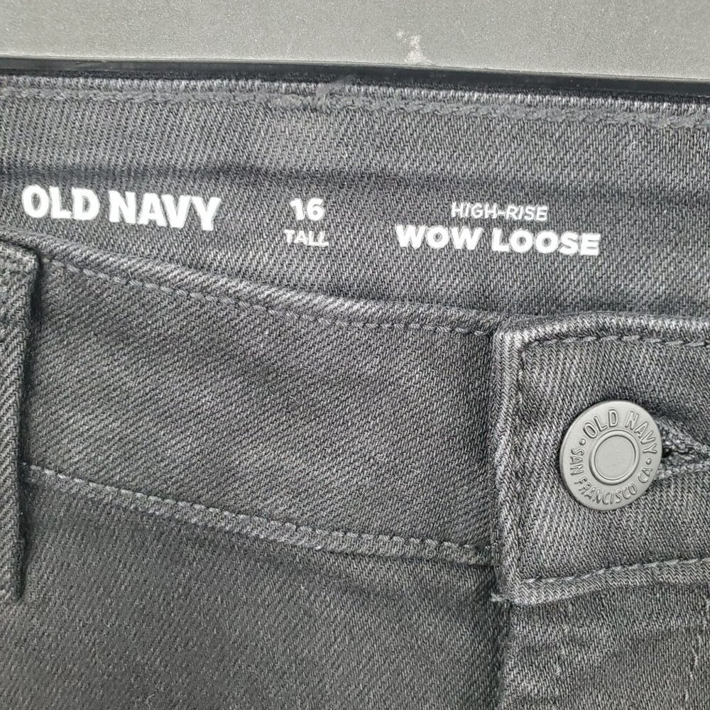 Old Navy High-Rise Wow Loose Jeans Womens Size 16 Tall NWT Straight Cut Denim - Picture 9 of 16